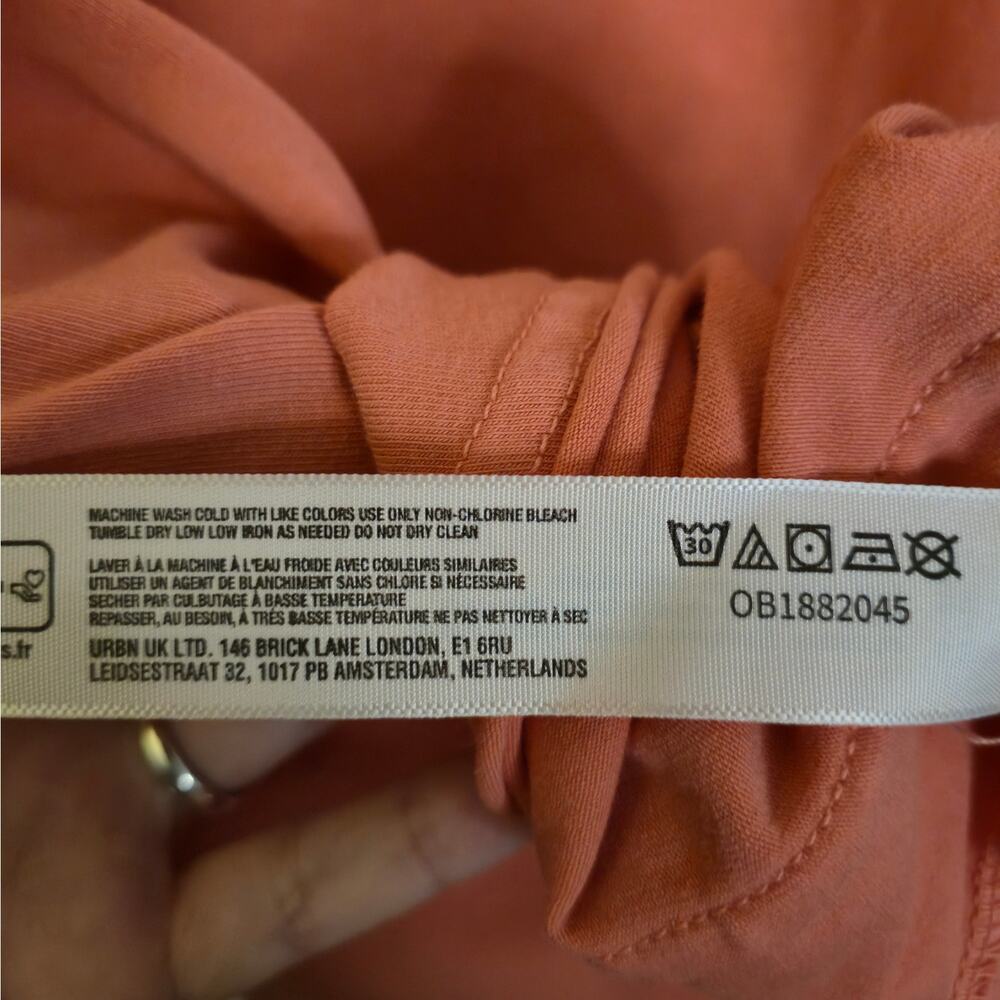 Free People Movement Hot Shot Tee Romper Pink Coral Size L Athleisure Cozy - Picture 10 of 10